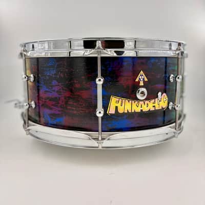 Montineri Custom Drums 14"x6" Abstract Paint Ludwig Element Snare image 6