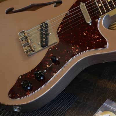 2017 K-Line Truxton Thinline Electric Guitar Factory Relic Rose Gold + HSC image 6