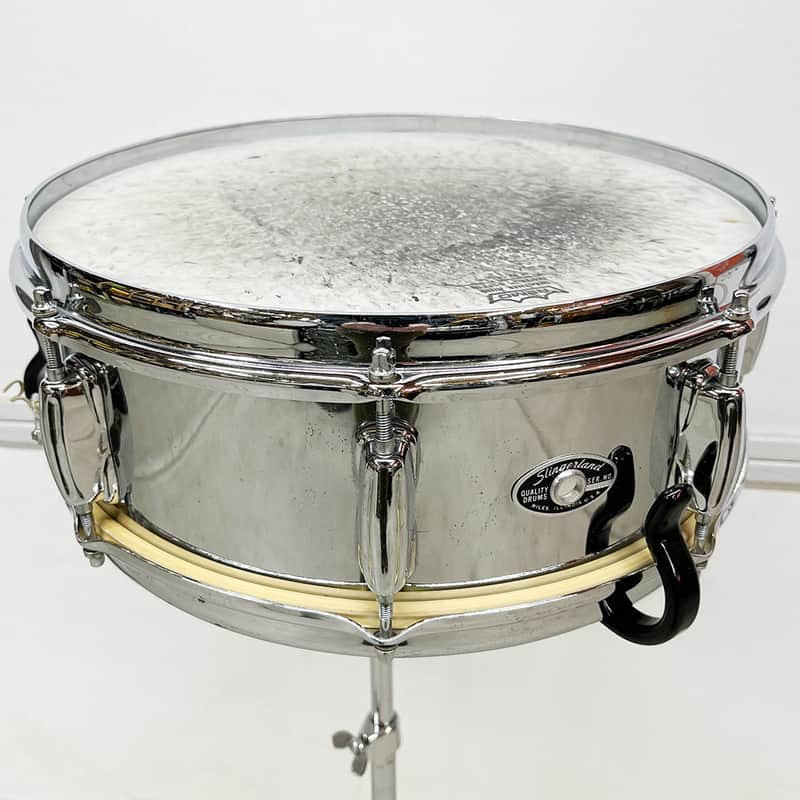 Vintage 1970s Slingerland Festival Model Chrome Steel Snare Drum image 1