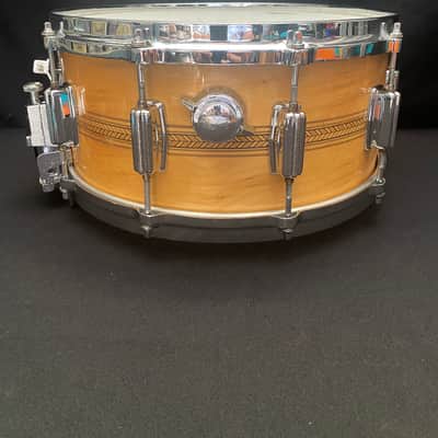 Tama Superstar Mastercraft AW-456 Birch Artwood Snare Drum 14" × 6.5" 1980's - Super Maple Engraved image 9