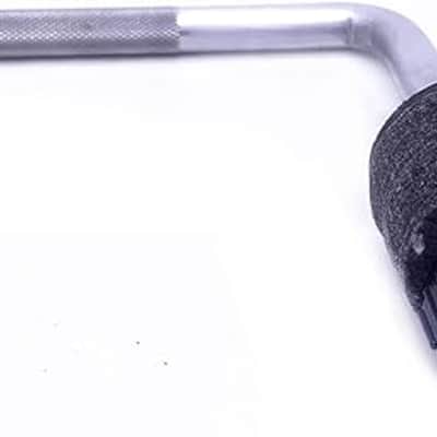 Cymbal L-Arm Rod with Bracket Holder Extension Arm Attachment, Cymbal Boom Arm with Drum Set Mounting Clamp, Cymbal Stand Clamp with Boom Arm for Drum Set Accessories Silver image 3