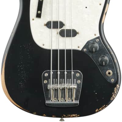 Fender JMJ Road Worn Mustang Electric Bass (with Gig Bag), Black image 2