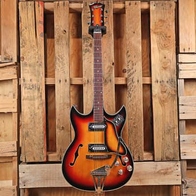 Imperial Hollowbody Electric Guitar w/'Bigsby JAPAN 1960's Burst image 2