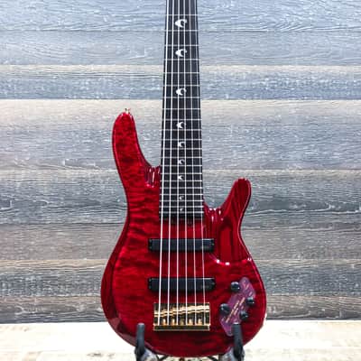 Yamaha TRBJP2 John Patitucci Signature Translucent Dark Red Electric Bass w/Case image 2