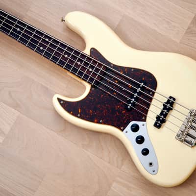 2006 Fender Jazz Bass V 5 String JBV Olympic White Left Handed Japan CIJ image 1