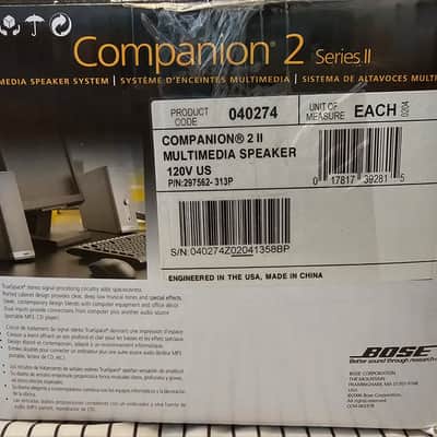 Bose Companion 2 Series II Multi-Media Speaker in Original Packaging image 5