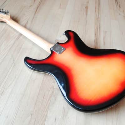 1960s Silvertone 1445 Vintage Electric Guitar by Teisco German Carve 1441 w/ gigbag & Original Strap image 12