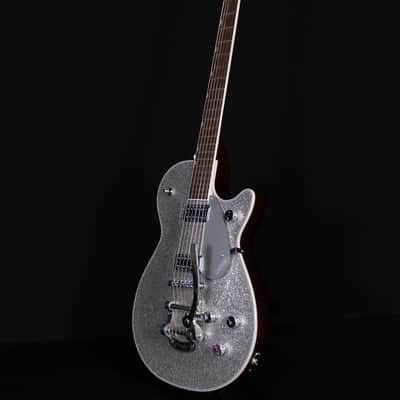 Gretsch G5230T Electromatic Sparkle Jet FT Single-Cut with Bigsby, Laurel FB, Silver Sparkle image 6