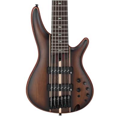 Ibanez SR1356BDUF SR Premium 6-String Bass - Dual Mocha Burst Flat image 1