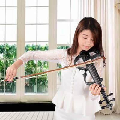 Cxxss 4/4 Violin Electric Violin(right hand)Black-US image 16