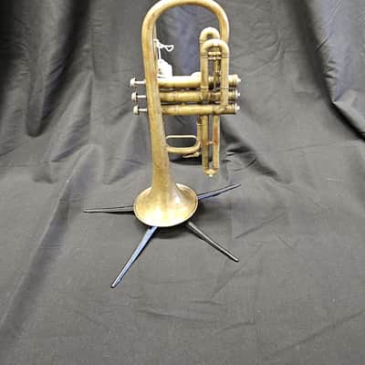 Conn Conqueror Vintage Bb Cornet - raw brass image 1