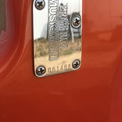 Ernie Ball Music Man Albert Lee SSS- Birdseye Maple- Pearl Orange-Hardcase image 18