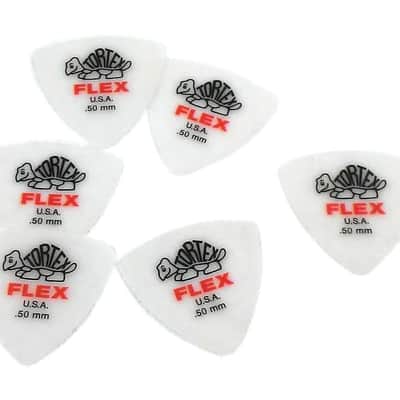 Dunlop Guitar Picks Flex Triangle 6 Pack .50 MM Light (456P.50)