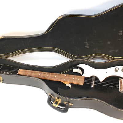 Silvertone (Danelectro) 1448 • Lipstick Pickup • 1966 • Black Sparkle • Exc image 11