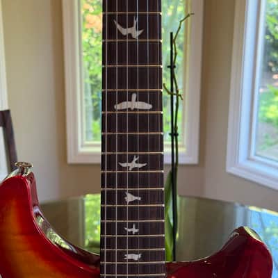 2022 PRS CE 24 Semi-Hollow Electric Guitar - Cherry Wrap Burst w/ Black Neck "Custom Color" image 7