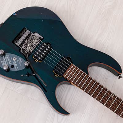 2000 Ibanez Prestige RG2020X Transparent Light Blue w/ DiMarzio + Piezo image 9