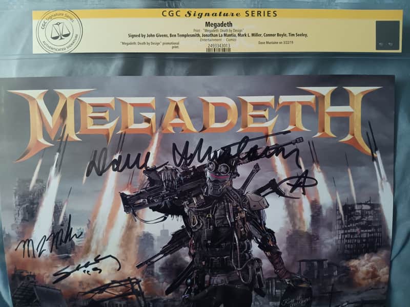 Dave mustaine autograph [megadeath]3/22/19 | Reverb