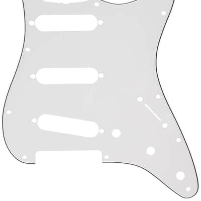 Genuine Fender S/S/S '62 Stratocaster/Strat 11-Hole, 3-Ply Pickguard - WHITE image 3