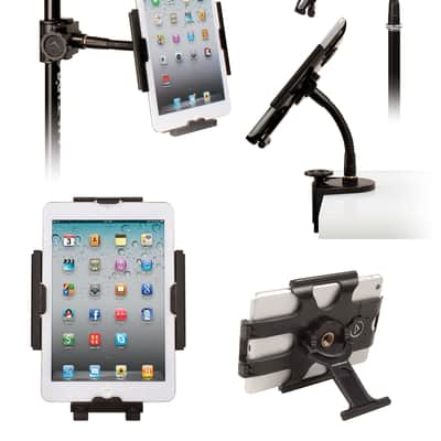 Ultimate Support HYP50 5-In-1 Professional iPad mini Stand with Mic Stand Pole Clamp image 1