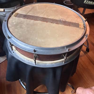 Vintage snare drum. 3.5x14.25 1900s - Mahogany image 7