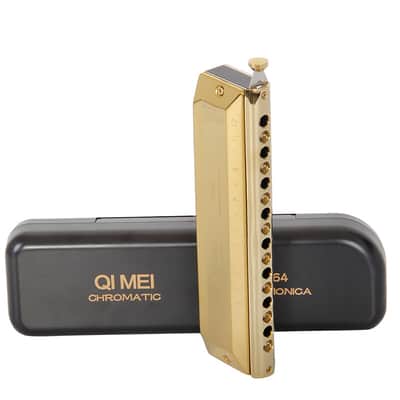 Chromatic Harmonica C Key 16 Hole 64 Tone Harp Harmonica French Harp Mouth Organ image 3