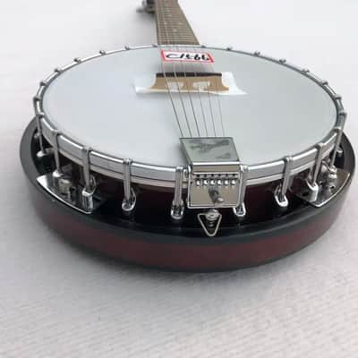 6 String Banjo Guitar in Black and Natural image 2