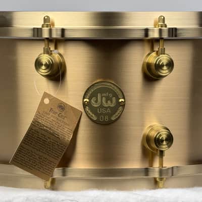 DW 6.5x14" True-Cast Snare Drum - Sand Cast Brushed Bell Bronze, MINT! image 3