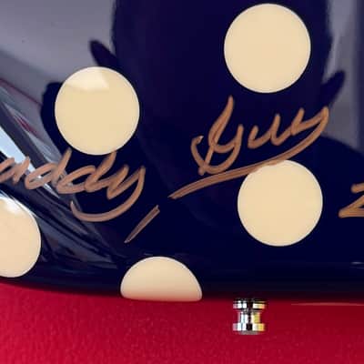 Signed by Buddy - Fender Buddy Guy Artist Series Signature Stratocaster - Blue with White Polka Dots image 10