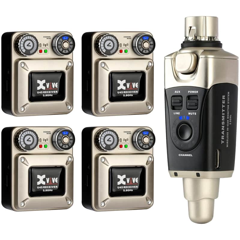 Xvive U45R4 In-Ear Monitor Wireless System, 4-Pack image 1
