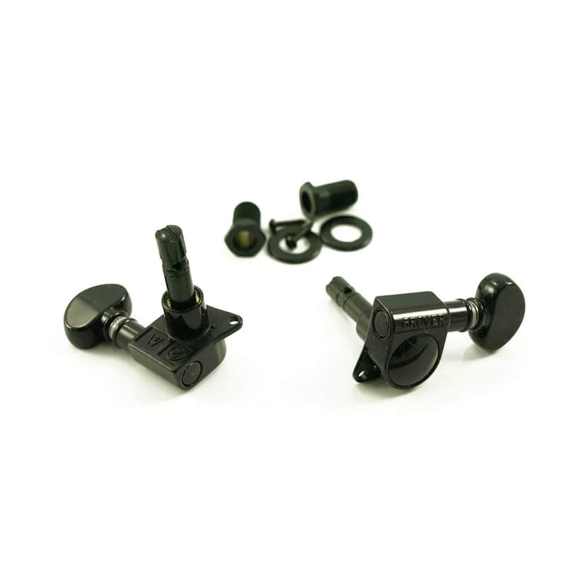 Locking Tuners - Mini 3 Per Side 18:1 Gear Ratio 406 Series-Black image 1