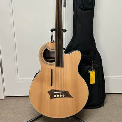 Warwick Rockbass Alien Deluxe 4 String Fretless Acoustic Electric Bass - Natural image 1