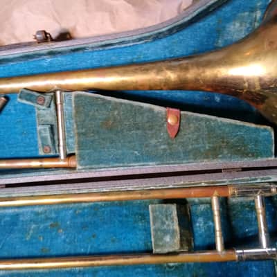 Conn Director Trombone, USA, Brass, Old but Good Condition, with case & mouthpiece image 5