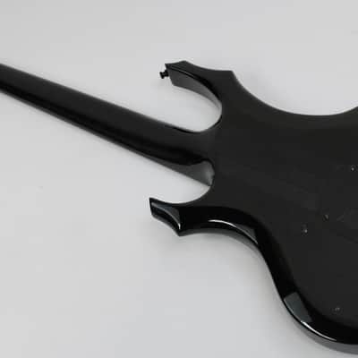 2006 ESP LTD F-405FM 5-String Bass, See Thru Black, Custom Tribal Inlays, Rare! image 4