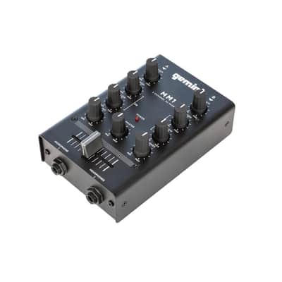 Gemini Sound MM1 Professional Audio 2-Channel Dual Mic Input Stereo 2-Band Rotary Compact DJ Podcast Mixer with Cross-Fader and Individual Gain Control image 3