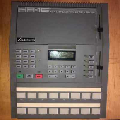 Alesis HR-16 High Sample Rate 16-Bit Drum Machine 1980s - Gray