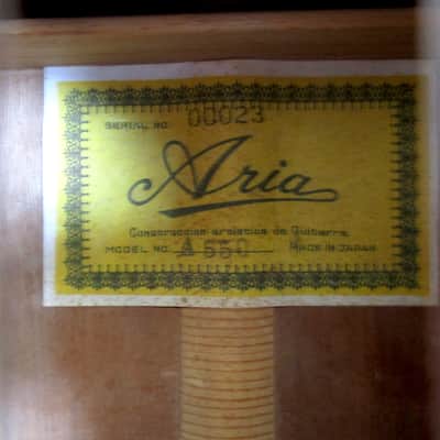 Aria  550 vintage classical guitar Japan  bone nut and saddle amazing tone,  player &  new set-up image 8