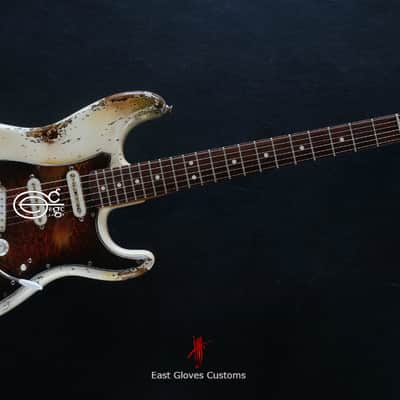 Fender Stratocaster Snowberry White Heavy Aged Relic by East Gloves Customs image 11