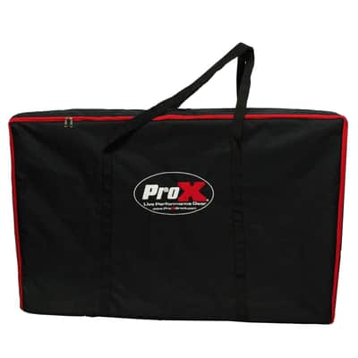 ProX White Aluminum 4-Panel DJ Scrim Facade Frontboard w/ Travel Bag + Chair image 6