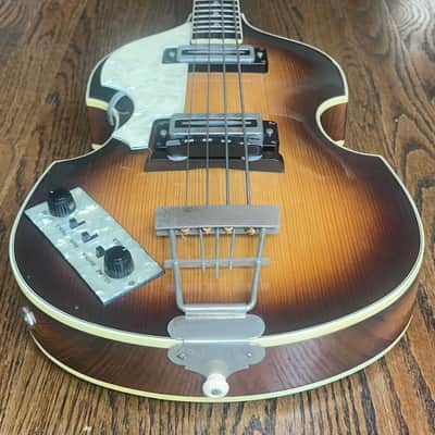 1975 Hofner 500/1 Violin Bass LEFTY - Sunburst (Beatle Bass) w/ OHSC image 5