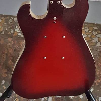 Silvertone 1457 with case amplifier 1963 - Red Sparkle burst image 4