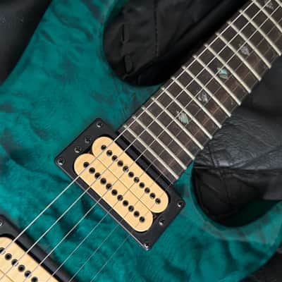 Carvin DC400C in Translucent Green Teal Quilt **Stunning!** image 11