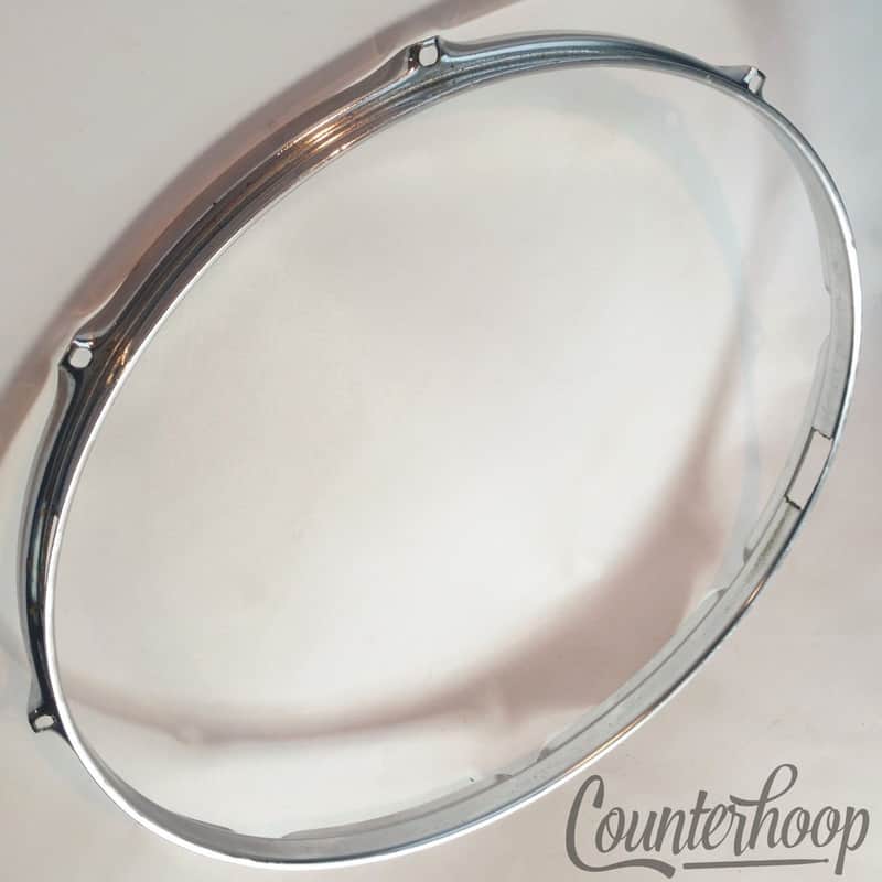 *Rogers 16" Marching Snare/Tom Drum Resonant/Batter Rim/Hoop 8-Lug 60s Powertone image 1