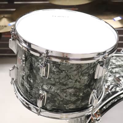 Rogers Holiday 3pc Drum Set Kit Vintage 1960's 22/13/16" Black Diamond Pearl image 14