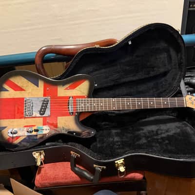 Leo Jaymz T style electric guitar - Flag graphic image 6