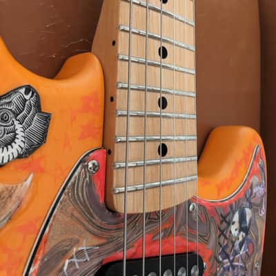 Fender David Bowie "Ziggy Stardust" Mustang 1 of 1 - Pro Setup - Artist Guitar - Original - Capri Orange image 10