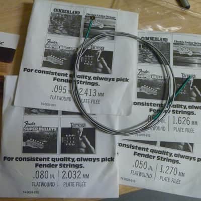 Fender P Bass Jazz Bass Vintage Strings F-80 Stainless Flats 1970s - CBS,  NOS image 4