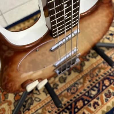 Danelectro Long Horn 58 Bass LEFTY ZURDO ( Super Limited) W/ Foam Case  Copper Burst image 9
