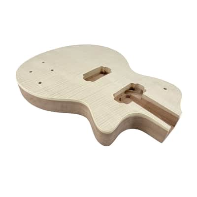 Les Paul Style Electric Guitar Body Flame Maple, Mahogany image 3