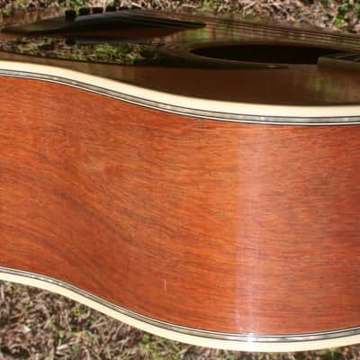 1975 Yairi YW-600 Dreadnought Guitar New Jacaranda Natural+Vintage Flight Case image 14