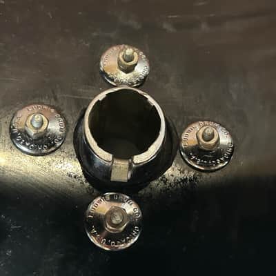 Ludwig 14" deep X 22" head Vistalite Bass Drum (11285-1236) Early 70's - Black Vistalite image 12